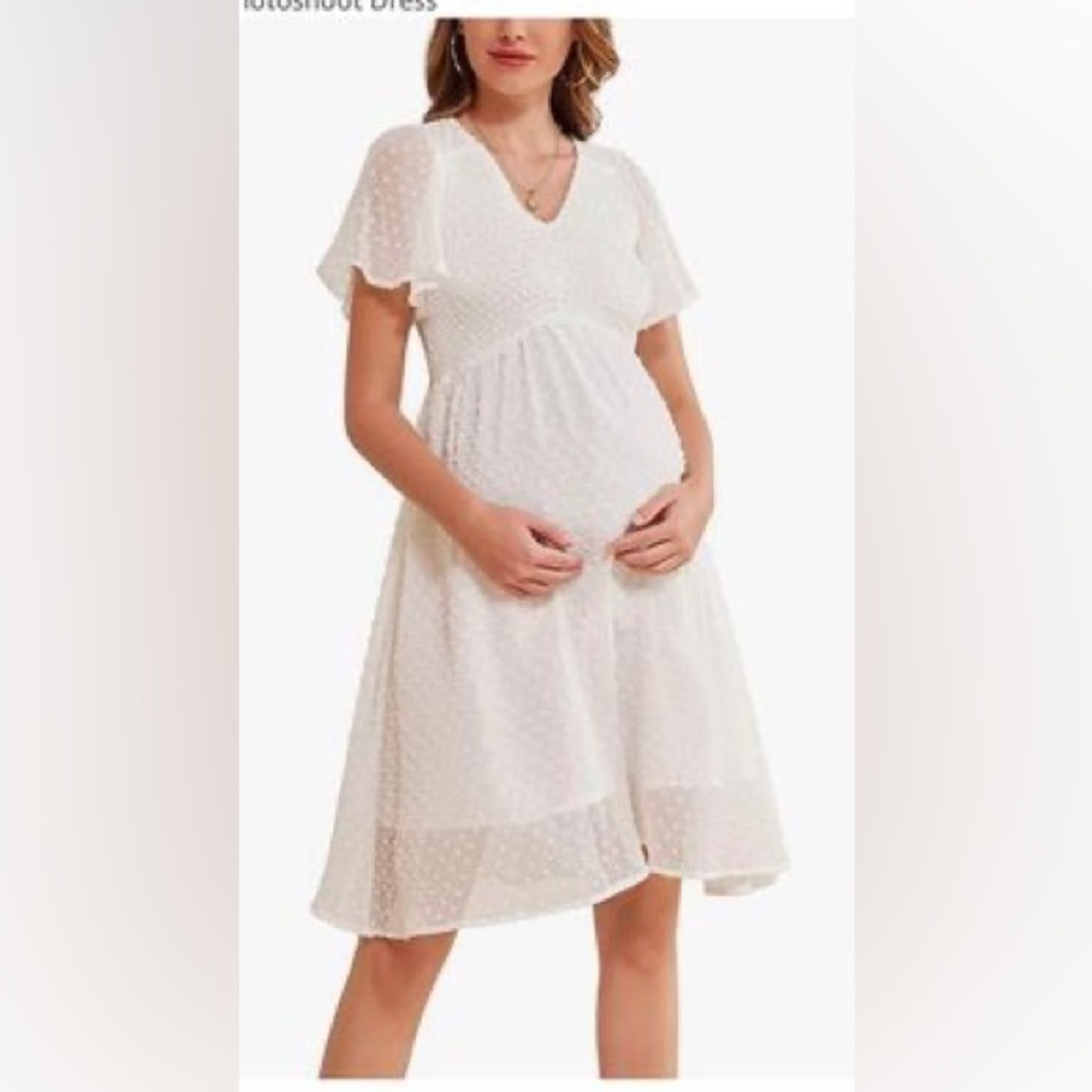 White maternity dress